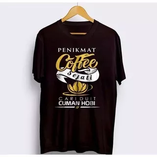 KAOS KOPI BAJU T SHIRT PRIA WANITA COWOK CEWEK DISTRO KATA KATA LUCU UNIK TUKANG NGOPI HITAM MURAH