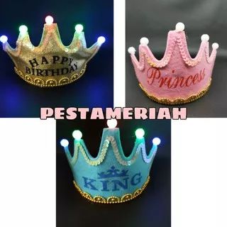 MAHKOTA LED / MAHKOTA ULANG TAHUN LED / TOPI LED / BANDO PESTA LED / MAHKOTA ANAK LED/MAHKOTA LED HAPPY BIRTHDAY LED/ MAHKOTA PRINCESS LED / MAHKOTA KING LED / MAHKOTA HAPPY BIRTHDAY / BANDO MAHKOTA LAMPU PRINCESS KING