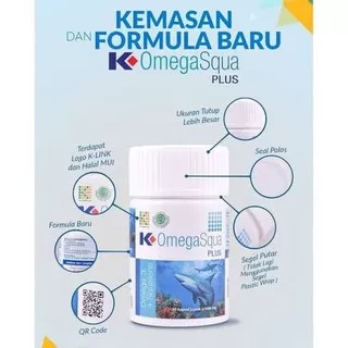 Omegasqua / Omega squa 100 % asli original Kapsul Omega 3 Squalene | K Omega Squa Plus Klink