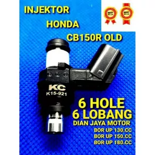 INJECTOR INJEKTOR HONDA CB150R 6 HOLE LOBANG VERZA 150. CRF150.MEGAPRO NEW FI MONO PERSA NEW  PNP BEAT FI.VARIO FI SCOOPY VARIO 150 FI KC RACING DIAN JAYA MOTOR