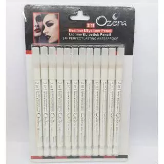 Ozera // Eyeliner & eyeliner pencil // lipliner & lipstick // waterproof // warna putih