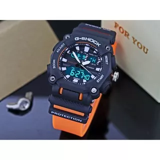 Jam Tangan Casio G-Shock GA900 Dual Time Digital Analog Strap Rubber Protection