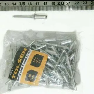 Paku Rivet Aluminium 4.8 x 12.7mm/ Paku Ripet Tolsen 50pcs/ Blind Rivet 1pack/ Isi Paku Rivettool