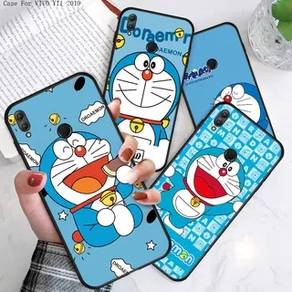 Untuk VIVO Y11 Y17 Y15 Y15S Y15A Y12 Y19 Y53 Y55 Y55S Y66 Y71 2019 Y65 Y69 Soft Case Silicone Casing TPU Cute Cartoon Doraemon Cat Phone Full Cover simple Macaron matte Hp handphone softcase