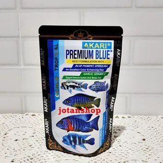 AKARI PREMIUM BLUE CICHLID Tropical ciklid ciclid biru Pelet Makanan Ikan 100gr