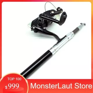 Mini Portable Extreme Pen Fishing Rod Length 1.5M Joran Rel ril rol real rael gulungan mancing murah kuat