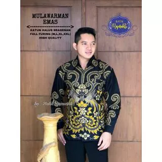 Batik Pria MULAWARMAN EMAS Asli Katun Sragenan Full Furing Murah