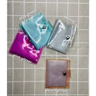 Tempat Photocard Dompet Transparan Jelly Glitter Wallet Kpop Dompet Kartu Nama