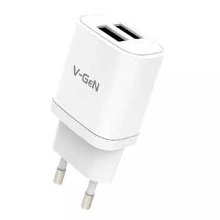 Travel charger adapter V-GeN VTC2-15 USB 2 port 2.4A auto ID