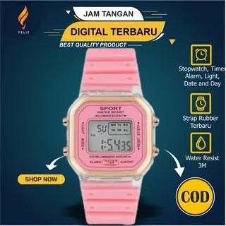 JAM Tangan Digital Wanita Anti Air Trendy Terbaru Casual Jam Tangan Wanita Digital Led Sport Olahraga Tahan Air Casual Jm Tangan Cewek Kasual Murah Elegan