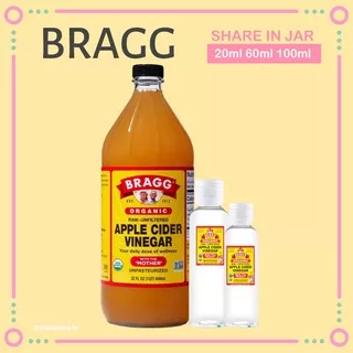 [SHARE IN JAR] BRAGG APPLE CIDER VINEGAR CUKA APEL 100Ml 60ML 30ML MURNI DAN TONER CUKA APEL BRAGG