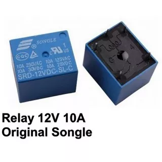 Relay 12v 10A Songle Original SRD-12VDC-SL-C 5 pin 5p ORI DC 12 Volt