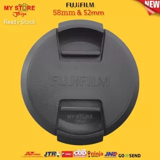 Lens cap cover tutup lensa fujifilm 58mm & 52mm lenscap kamera fuji fujinon XC 15-45mm F3.5 OIS PZ XF 35mm F1.4 R XF 18mm F2 R XC 16-50mm F3.5 OIS XF 18-55mm F2.8 R LM OIS XC 50-230mm F4.5-6.7 OIS XF 14mm F2.8 R not canon nikon sony