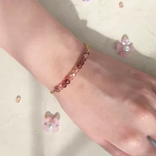 Morse crystal beads bracelet / gelang crystal beads morse (ready stock love)