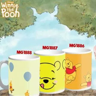 Gelas Mug winnie the pooh / gelas custom / gelas minum / mug murah