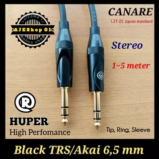 Kabel jack TRS akai stereo 6,5 mm kabel canare japan standard panjang 1 sampai 5 meter