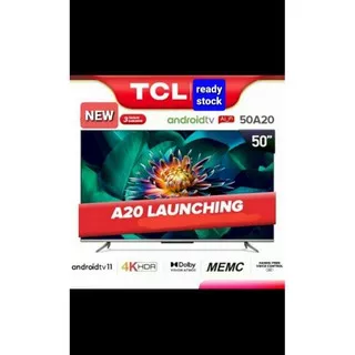 Tv Tcl 50 Inch 50A20 Android 11 TV 4K HDR10 Ultra HD Dolby Audio