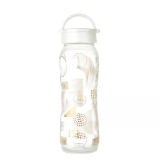 LifeFactory 22 oz Premium Glass Water Bottle Classic Cap - Clear Moderniste