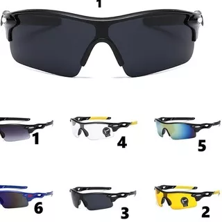 ? Kacamata UV400 Olahraga Tahan Angin Kacamata Gunung MTB Sepeda Kacamata Sepeda Motor 5 Lens - WH42