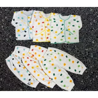 3 Pcs Setelan Celana & Baju Lengan Panjang Bayi Baru Lahir / Newborn Shankusen