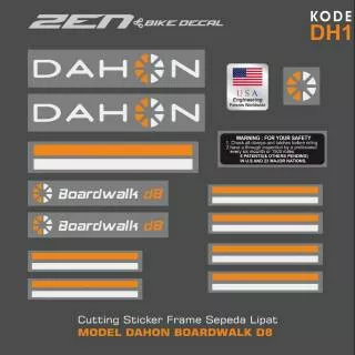 CUTTING STICKER SEPEDA LIPAT MODEL DAHON BOARDWALK D8 kode DH 1