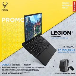 LENOVO LEGION 5 15ARH05H A5ID Ryzen 5-4600H 16GB 512SSD RTX2060 6G FHD WIN10+OHS