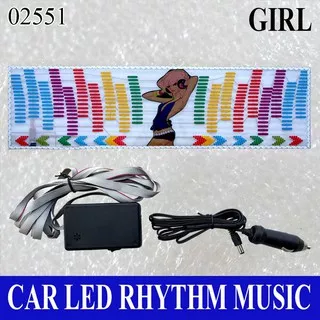 Lampu LED Music GIRL - Car LED Rhythm Music - Lampu Disco - LED Sticker