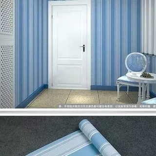 WALLPAPER SALUR BIRU /STIKER DINDING GARIS BIRU/WALLPAPER KAMAR WALLPAPER SALUR