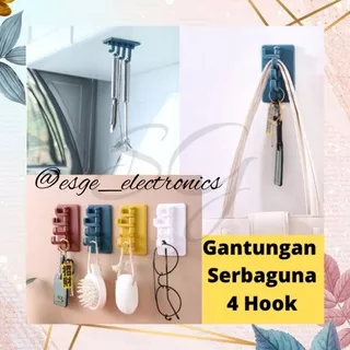 GANTUNGAN DINDING 4 KAIT GANTUNGAN TEMPEL KAIT GANTUNGAN HOOK GANTUNGAN DINDING TEMPEL GANTUNGAN BAJU GANTUNGAN KUNCI RAK KAMAR MANDI GANTUNGAN DAPUR GANTUNGAN TEMPEL KAMAR MANDI GANTUNGAN TEMPEL KUAT SOCKET HOOK KARAKTER TEMBOK ORGANIZER KUNCI SPATULA