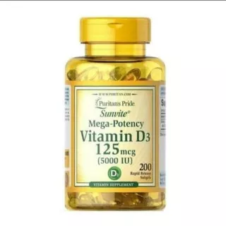 Puritan Vitamin D3 5000 IU 200 Softgels