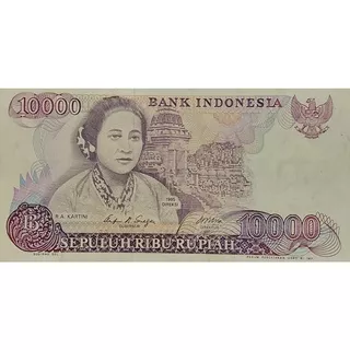 Uang Kuno Indonesia 10.000 10rb RA Kartini 1995 100% AXF RENYAH Bagus Original Kertas Utuh