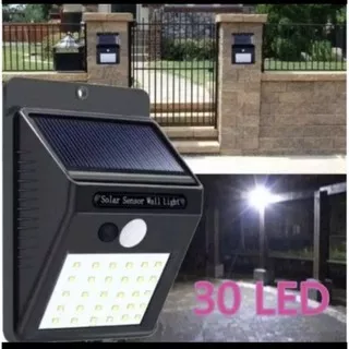 Lampu Dinding / Lampu Tembok / Lampu taman Solar Charge Sensor 30LED -Lampu 30 LED