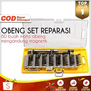 Obeng Set Reparasi 60 in 1 PD03 Screwdriver Lengkap Serbaguna Obeng HP Gadget Komplit Multifungsi