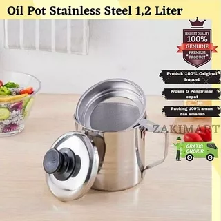 Oil Pot Stainless Steel - Saringan Minyak Stainless Steel - Termurah