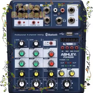 Mixer Ashley 4 Channel FX402i Efek Delay USB MP3 Bluetooth Bagus