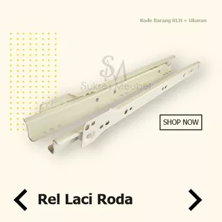 RLH - 500 REL LACI RODA HUBEN 50CM SINGLE TRACK PUTIH SOFT ROLLER