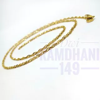 Kalung Titanium Gold wanita anti karat