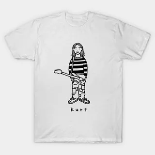 KAOS DISTRO MUSIK CURT COBAIN CHIBI KURT NIRVANA VINTAGE