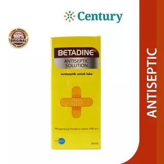 Betadine Solution 60ml / obat luka antiseptik / P3K / perlengkapan medis / injury