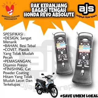 Rak Keranjang Kranjang Sayur Jepit Jepret Jepretan Box Bagasi Tengah Center Depan Tangga Motor Honda Yamaha Suzuki Grand Supra x 125 Smash Shogun Satria fu Lumba Vega R ZR F1ZR Jupiter Mx Revo Absolute Blade Fi