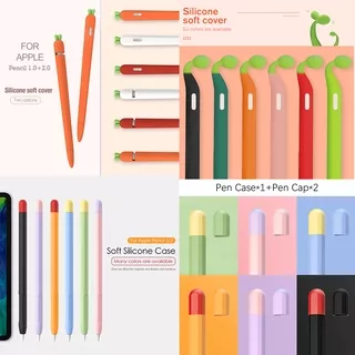 Cute Candy Color Silicone Pencil Case For Apple Pencil 2/1 Cases On IPad Tablet Touch Pen Stylus Cartoon Protective Sleeve Cover