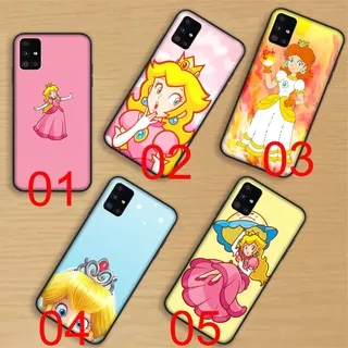 Black Soft Case Samsung S6 Edge A6 A7 A8 Star A9 Plus Princess Peach