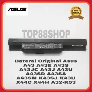 Baterai Original Asus A43 A43E A43S A43JC A43J A43U A43SD A43SA A43SM K43SJ K43U X44C X44H A32-K53
