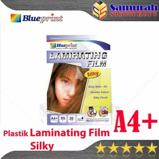 Plastik Laminating Film Tempel Glossy / Silky Blueprint A4+ 55 / BP - GFA455 / Laminating dingin