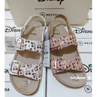 NEVADA DISNEY Sandal Slingback Kait Belakang Mickey Minnie Putih Pink Original Matahari Branded