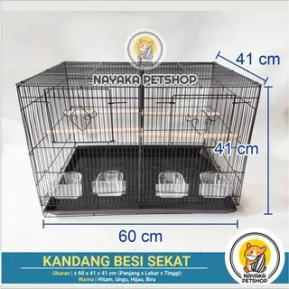 Kandang Burung Besi Kotak Besar Murah Sekat Sangkar Lovebird Kenari Pleci Parkit