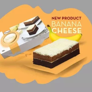 Banana Cheese - Brownies Amanda  - Cake Brownies Kukus Rasa Pisang Keju Asli Bandung