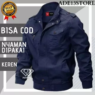 Jaket Classic Pria Keren Hitam Ade B7B7