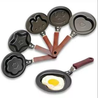 Teflon Mini Karakter Frying Pan Wajan Anti Lengket Cetakan Telur Mini - Pancake Maker - Random