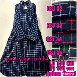 Gamis flanel super jumbo/gamis flanel jumbo/gamis jumbo/long dres jumbo/gamis kotak jumbo/maxi jumbo